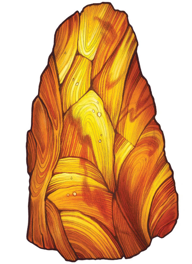 Amber stone artwork