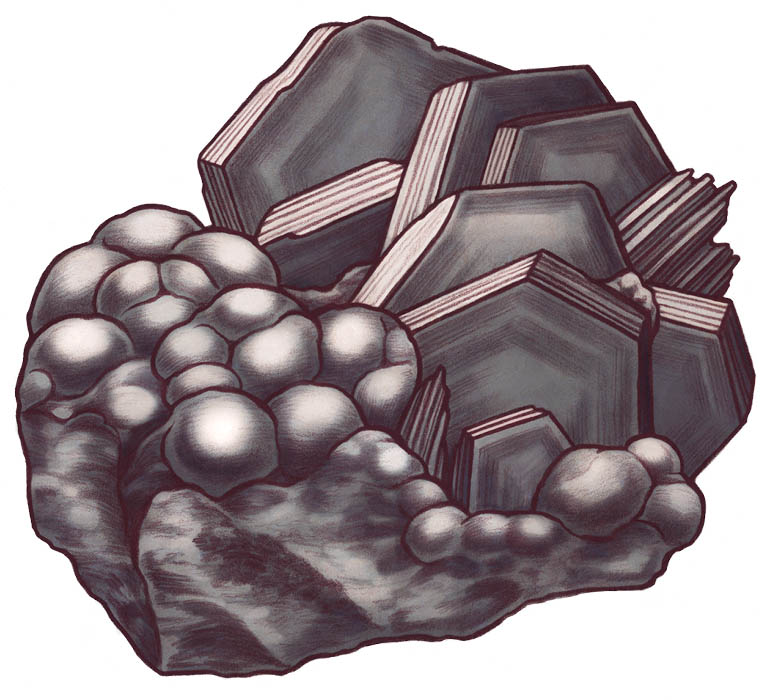 Hematite mineral artwork