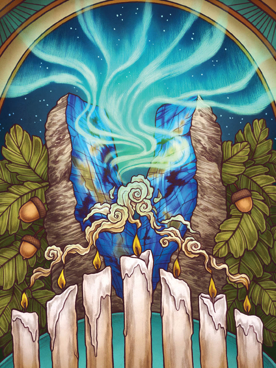 The labradorite card artwork