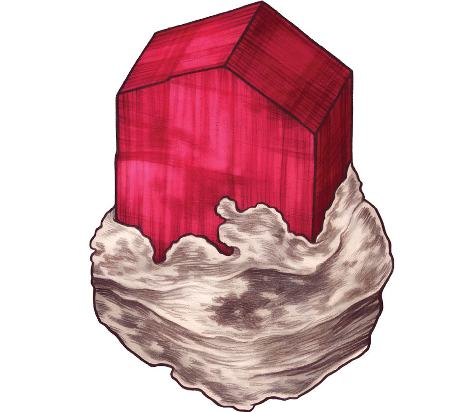 Ruby stone artwork