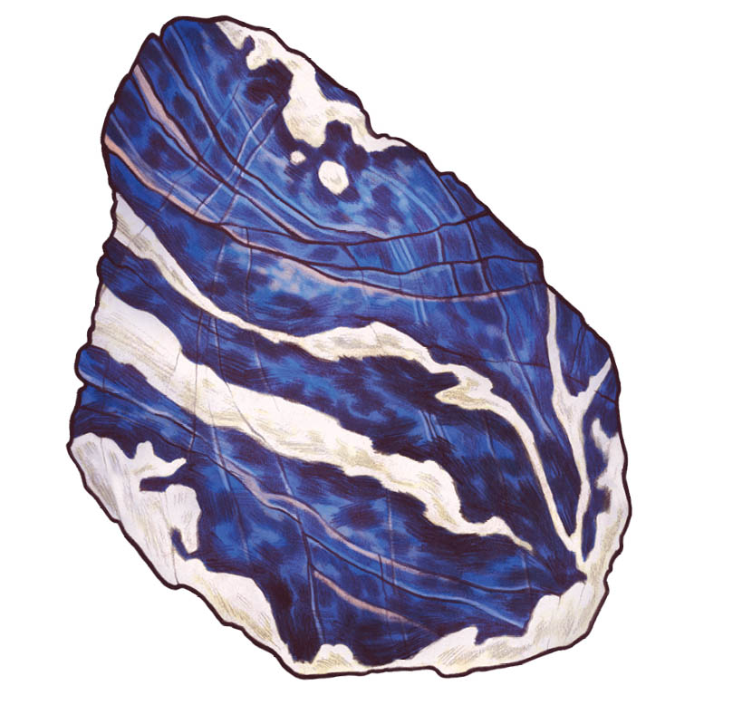 Sodalite stone artwork