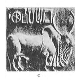 PLATE I OBJECTS FROM MOHENJO-DARO A. Bust. B. Seal with bull. C. Seal with zebu. (From Coomaraswamy, History of Indian and Indouesian Art)