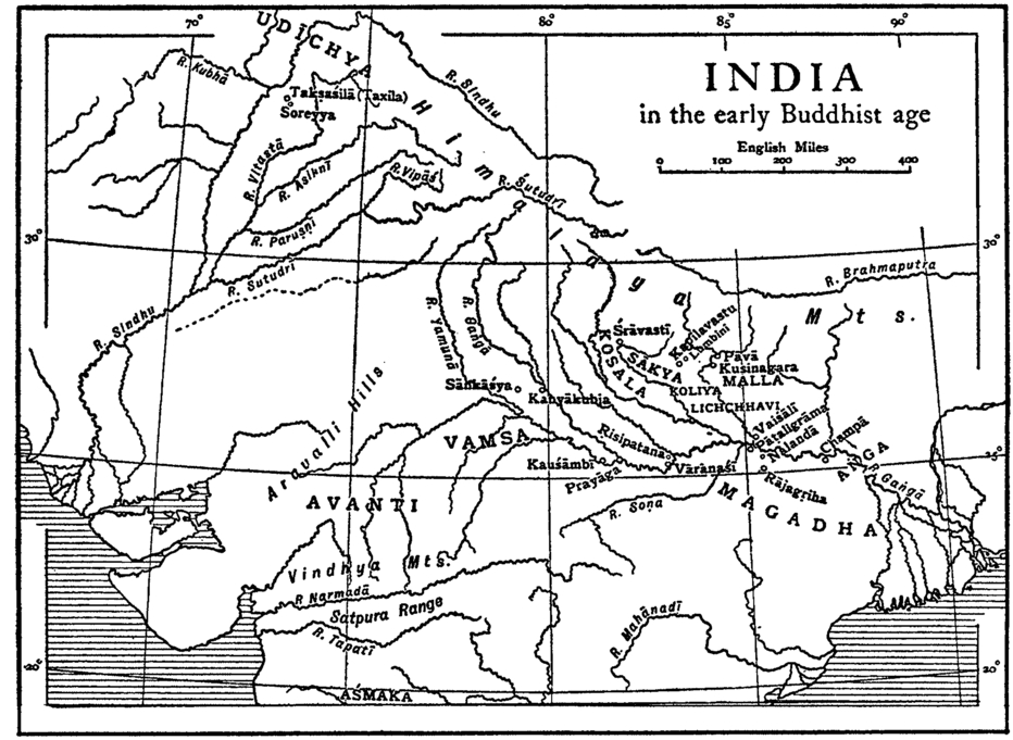 From Men and Thought in Ancient India, by R. Mookerji. Macmillan and Co., Ltd., 1924.