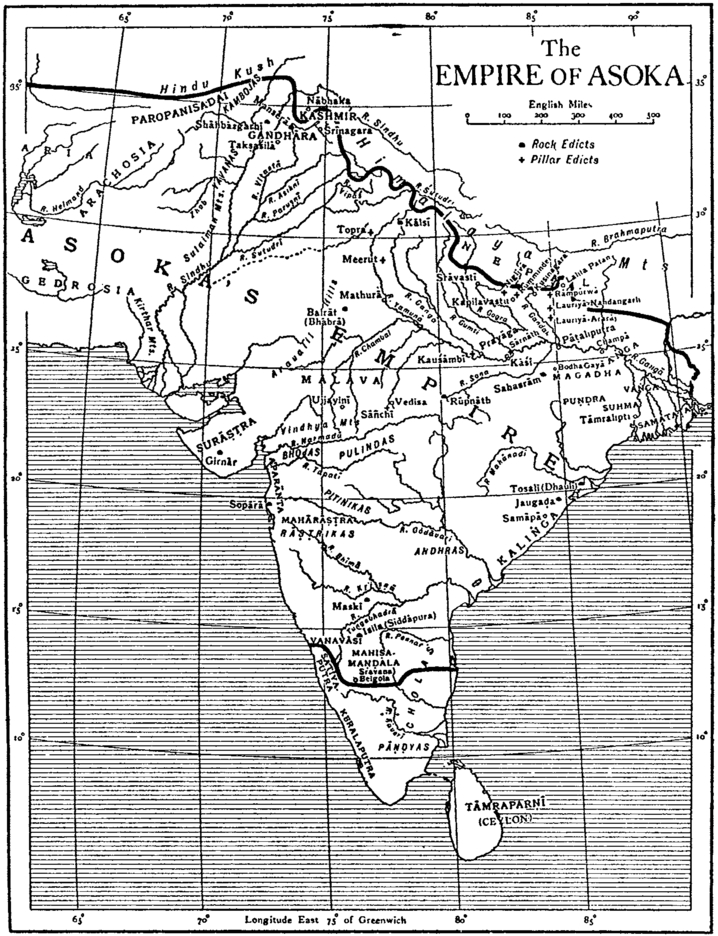 From Men and Thought in Ancient India, by R. Mookerji. Macmillan and Co., Ltd., 1924.