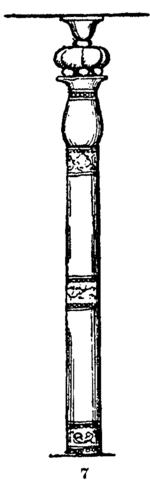 FIG. 7.—Light wooden column, from a painting at Ajanta;