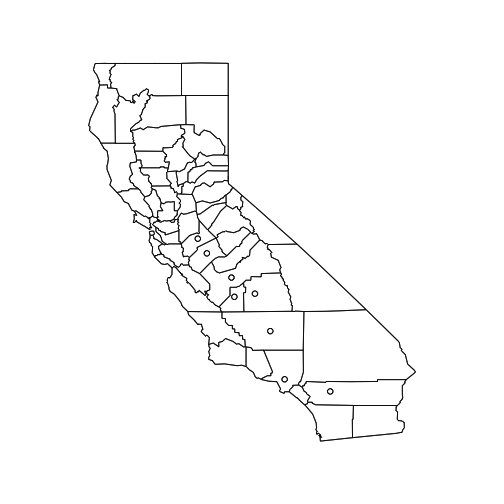 Map of California counties