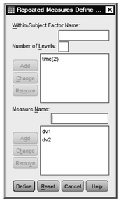 Fig. 11.3. Repeated measures define factor(s).