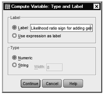 Fig. 12.9. Compute variable: Type and label.