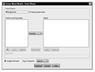 Fig. 12.13. Linear mixed models: Fixed effects.