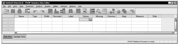 Fig. A.8. Blank variable view screen.