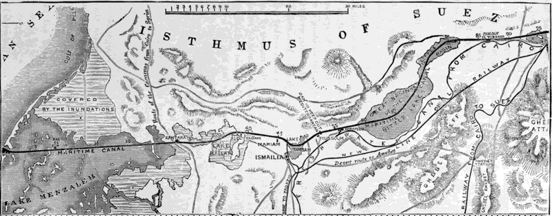 MAP OF THE SUEZ CANAL