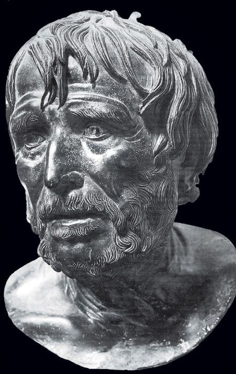 Testa di filosofo detto Pseudo-Seneca. Napoli, Museo Archeologico Nazionale