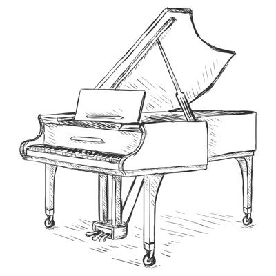 Decorative image of a piano