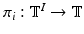 
$$\pi _{i}: \mathbb{T}^{I} \rightarrow \mathbb{T}$$
