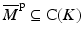 $$\overline{M}^{\mathrm{p}} \subseteq \mathrm{ C}(K)$$