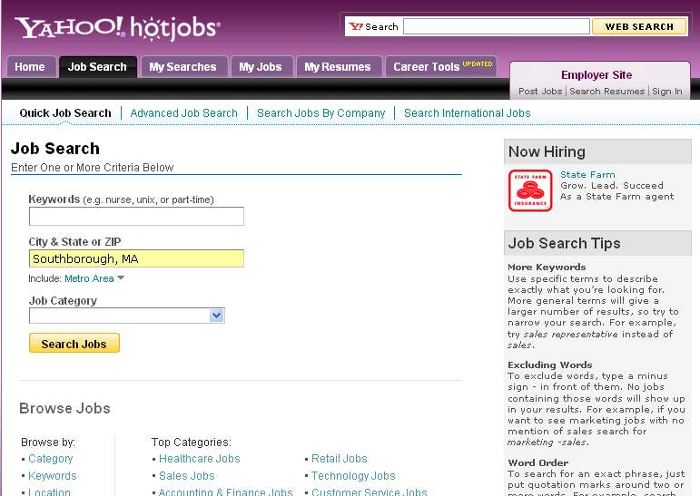 Yahoo! hotjobs