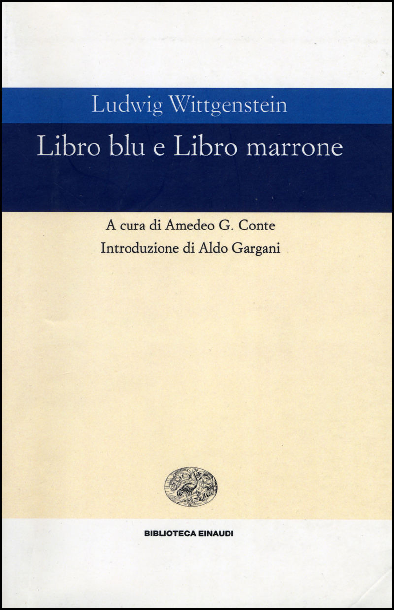 Copertina. «Libro blu e Libro marrone» di Ludwig Wittgenstein