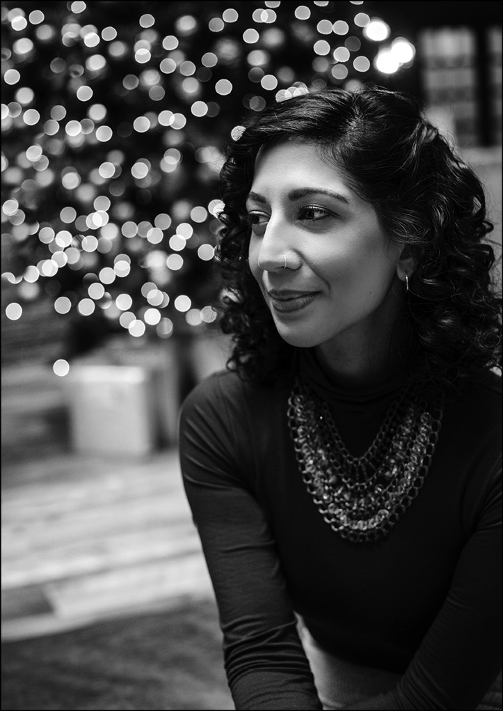 A black and white photograph of the author Anita Kushwaha.