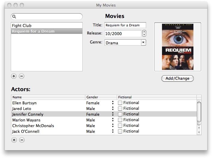 Movie library using Core Data