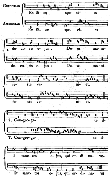 Gradual, Gregorian and Ambrosian