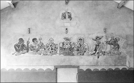 The Banquet of Nations, one of the remarkable frescos painted by one of Camp des Milles...