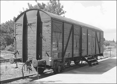 The single boxcar that stands at the railway siding at the museum,...