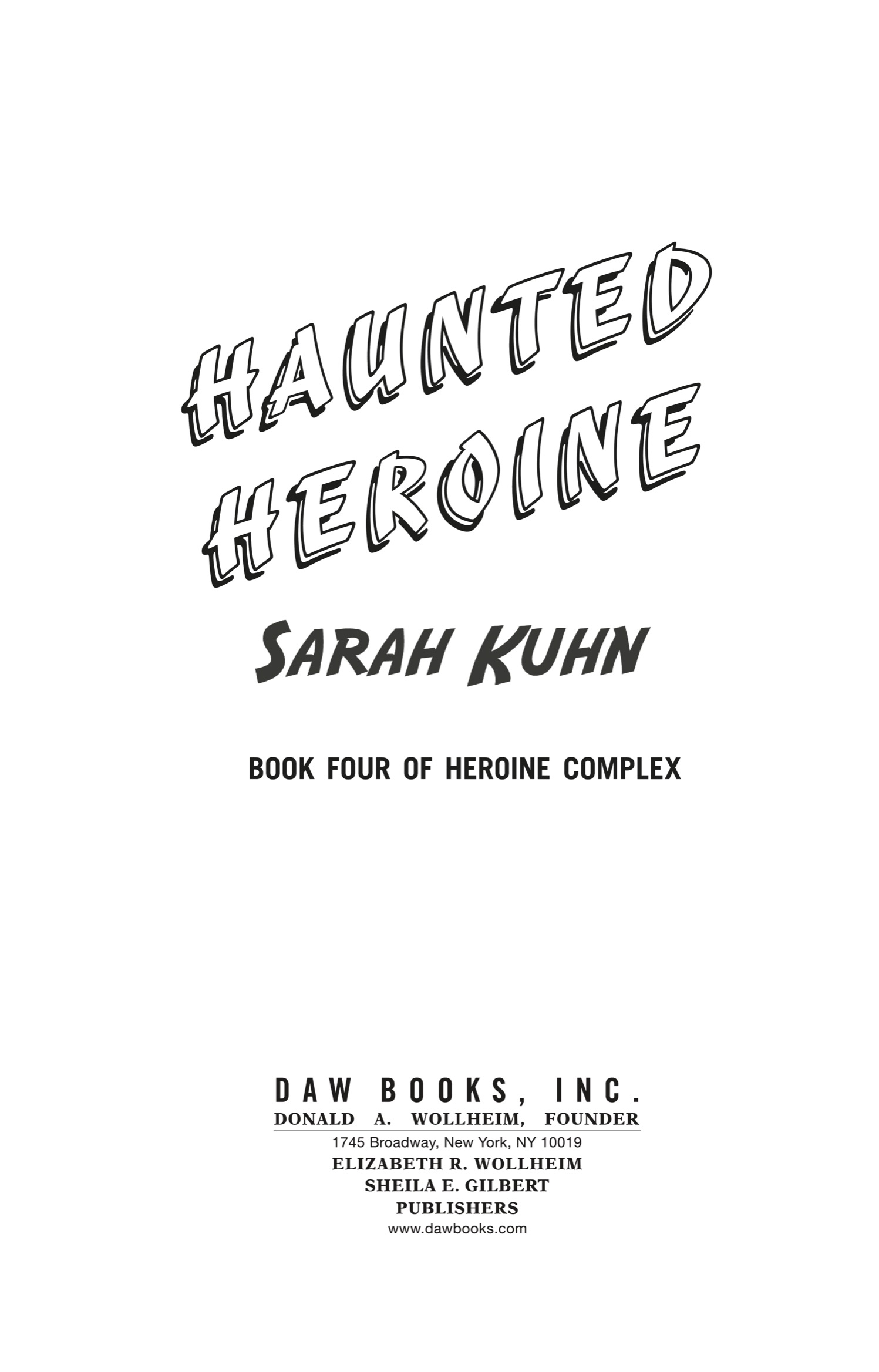 Book title, Haunted Heroine, author, Sarah Kuhn, imprint, DAW