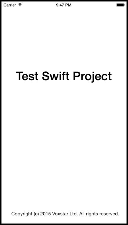 Starting an Xcode Project with Swift