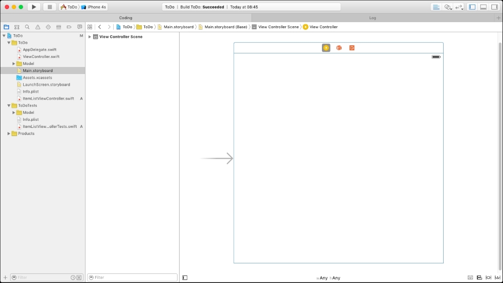 Implementing ItemListViewController