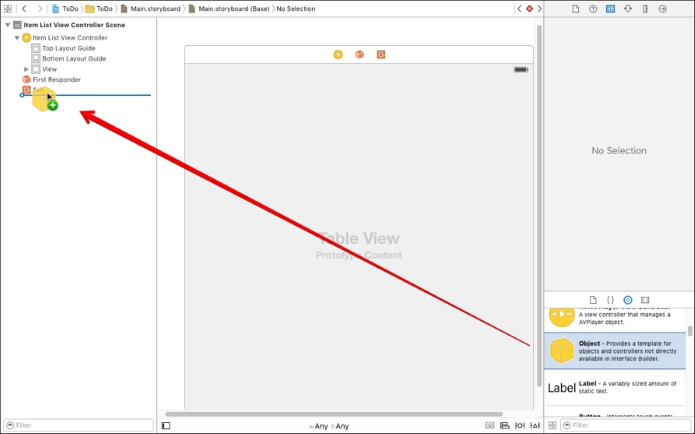 Implementing ItemListViewController