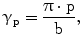 $$\upgamma_{\mathrm{p}}=\frac{\uppi\cdot\mathrm{p}}{\mathrm{b}},$$