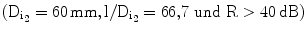 $$\left({\mathrm{D}_{\mathrm{i}_{2}}=60\,\mathrm{mm},\text{l}/\mathrm{D}_{\mathrm{i}_{2}}=66{,}7\text{~{}und~{}}\mathrm{R}> 40\,\mathrm{dB}}\right)$$