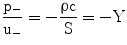 $$\frac{\mathrm{p}_{-}}{\mathrm{u}_{-}}=-\frac{\uprho\mathrm{c}}{\mathrm{S}}=-\mathrm{Y}$$