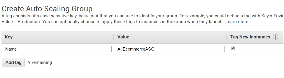 Creating an auto scaling group
