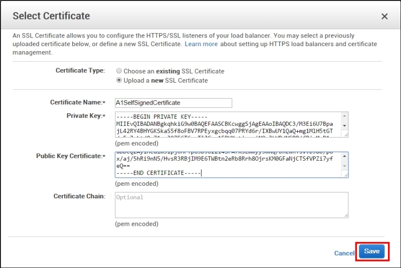 Configure ELB for SSL