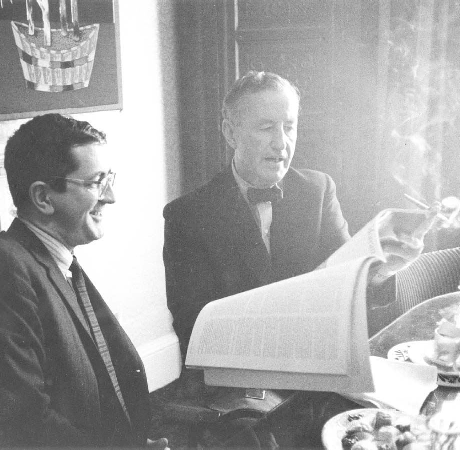 Start of image description, A photograph of lunch with Ian Fleming, end of image description