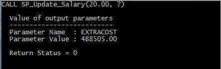 Calling a stored procedure