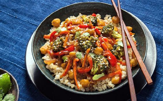 Image result for Stir Fried Style Veggies and Rice