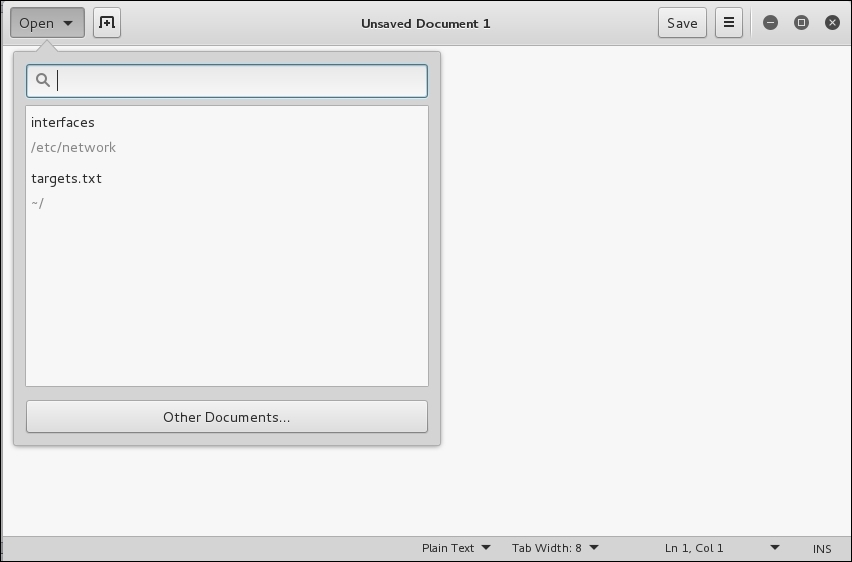 Gedit – Gnome text editor