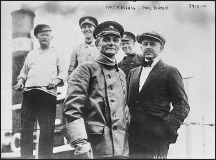 Paul König and Paul G. L. Hilken on board the U-Deutschland in Baltimore, 10 July 1916.