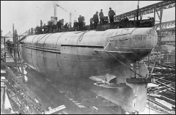 On the ways and ready to be launched, 28 March 1916.