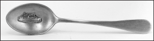 This brass teaspoon is 5 inches long and 1 inch wide. Claas Stöckmeyer collection