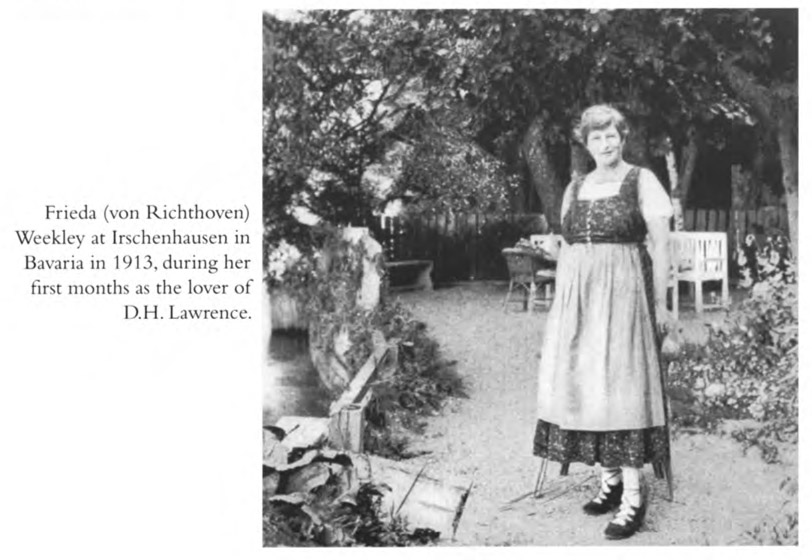 Frieda (von Richthoven) Weekley at Irschenhausen in Bavaria in 1913. durillg her first months as the lover of D.H. Lawrence.