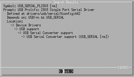 Result of searching for USB_SERIAL_PL2303