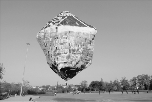 Figure 3.8.2 Museo Aero Solar in Prato, Italy. Museo Aero Solar is a collaborative art project initiated by Tomás Saraceno, Alberto Pessavento and many other friends and collaborators around the world. (Photo: Janis Elko Museo Aero Solar, 2009 www.museoaerosolar.wordpress.com.)