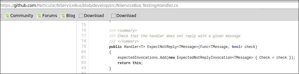 Message handler unit testing