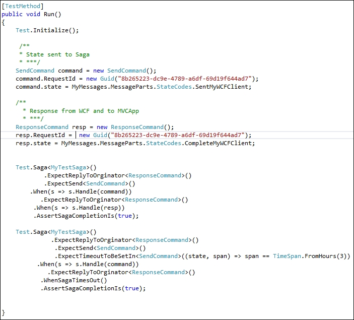 Saga handler unit testing