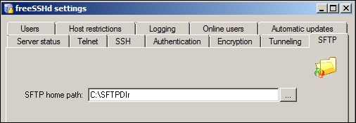 Setting up an SFTP test environment