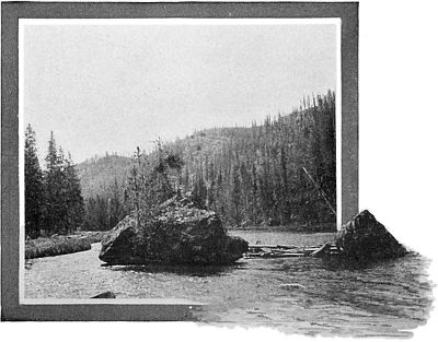 Picturesque Rocks in River