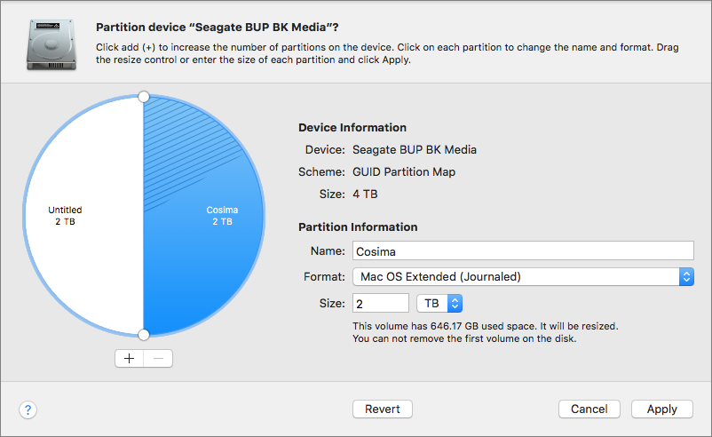 Figure 2: Use this dialog to configure a secondary partition.